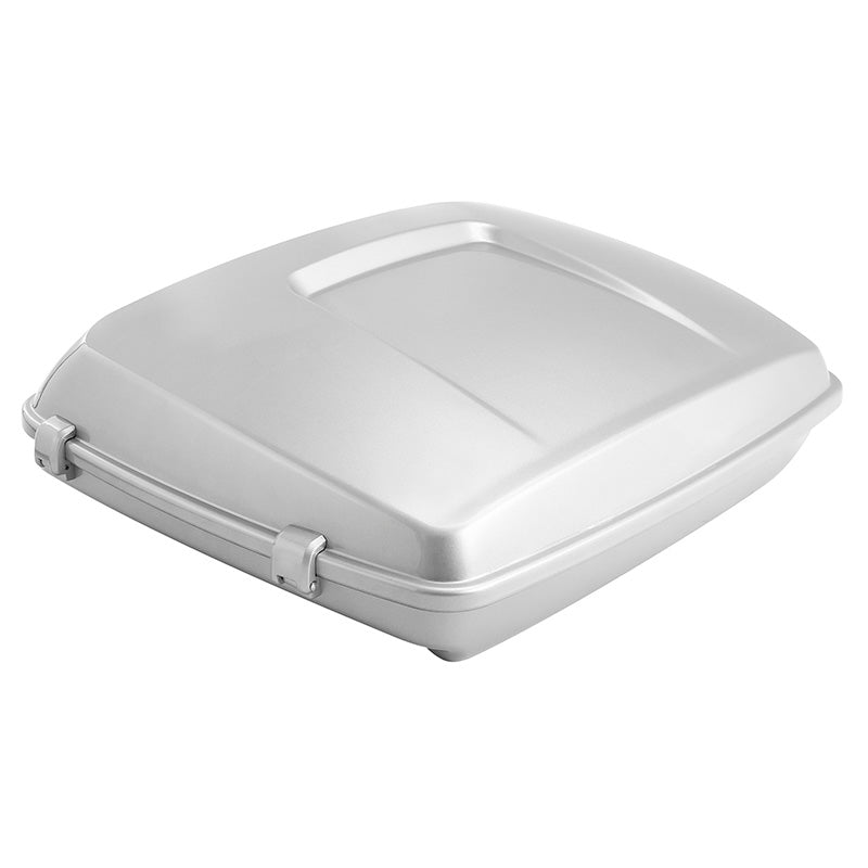 HR3 Charred Steel & Lightning Silver 5.5" Razor Style Touring Trunk Luggage For 14-24 Harley Touring