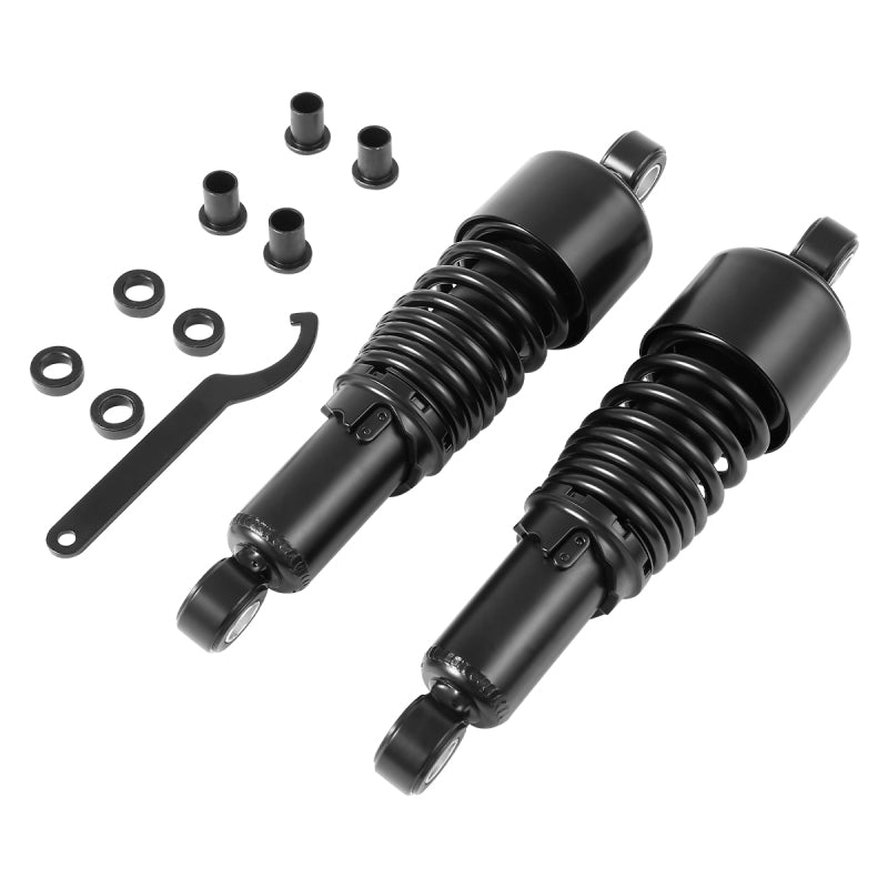 Custom Chrome Pair 10.5'' Black Rear Shocks Fit For Harley Sportster 883 Iron 09-12 883 Custom