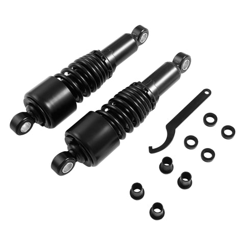 Custom Chrome Pair 10.5'' Black Rear Shocks Fit For Harley Sportster 883 Iron 09-12 883 Custom