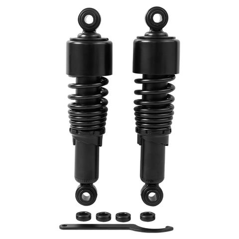 Custom Chrome Pair 10.5'' Black Rear Shocks Fit For Harley Sportster 883 Iron 09-12 883 Custom