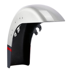 HR3 Charred Steel & Lightning Silver Motorcycle 18" Wide Tire Front Mudguard Fender For Harley Touring Models 2014-2023