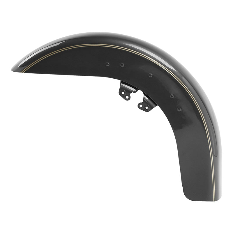 HR3 Industrial Gray Motorcycle 18" Wide Tire Front Mudguard Fender For Harley Touring Models 2014-2023