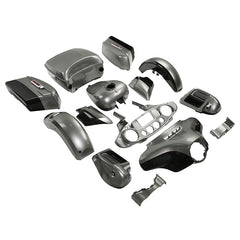 HR3 Billet Silver / Vivid Black Complete Body Fairing Kit For Harley Ultra Limited FLHTK 14-23