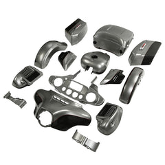 HR3 Billet Silver / Vivid Black Complete Body Fairing Kit For Harley Ultra Limited FLHTK 14-23