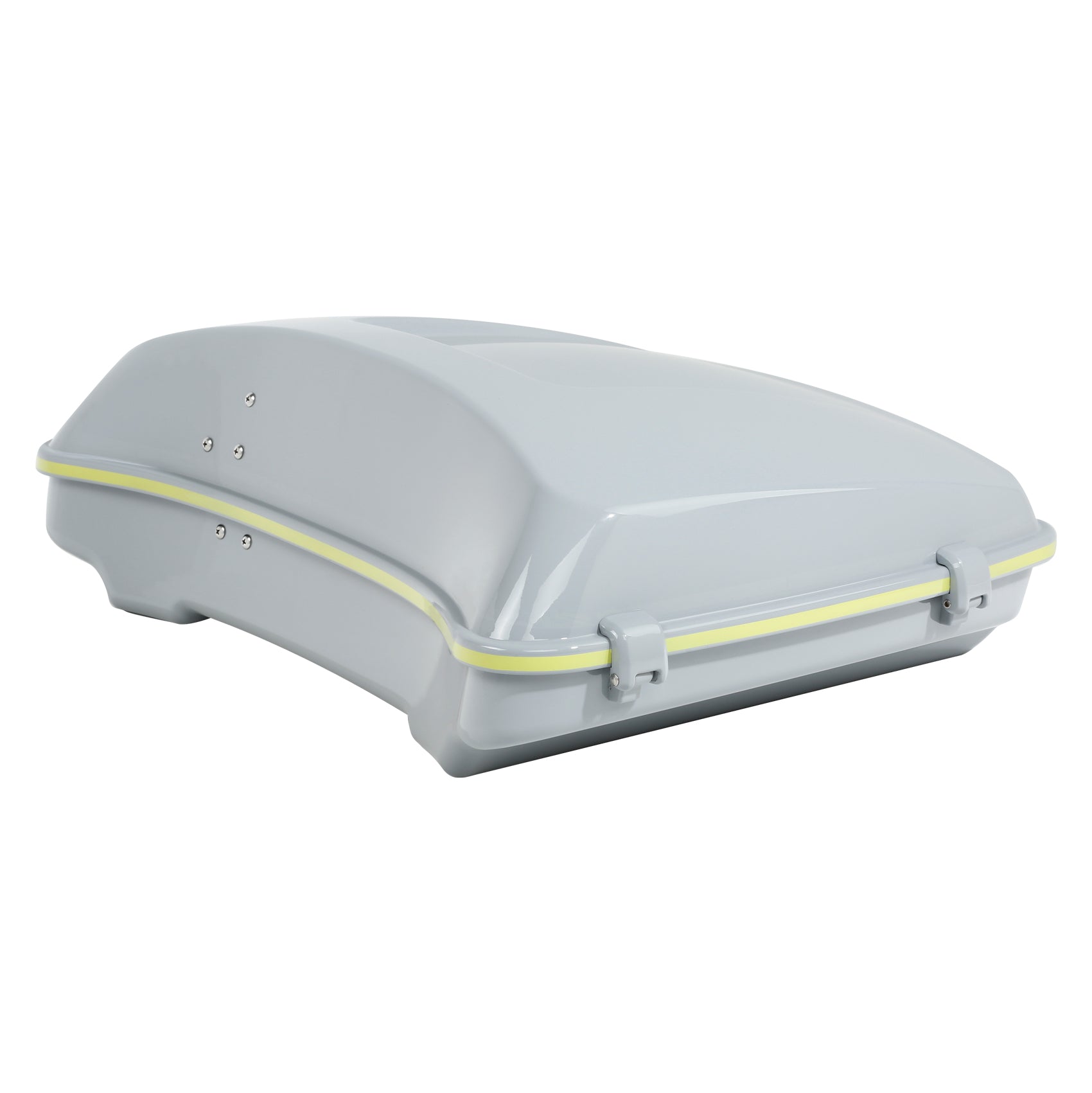 HR3 Apple Green / White Gray 5.5" Razor Style Touring Trunk Luggage For 14-24 Harley Touring
