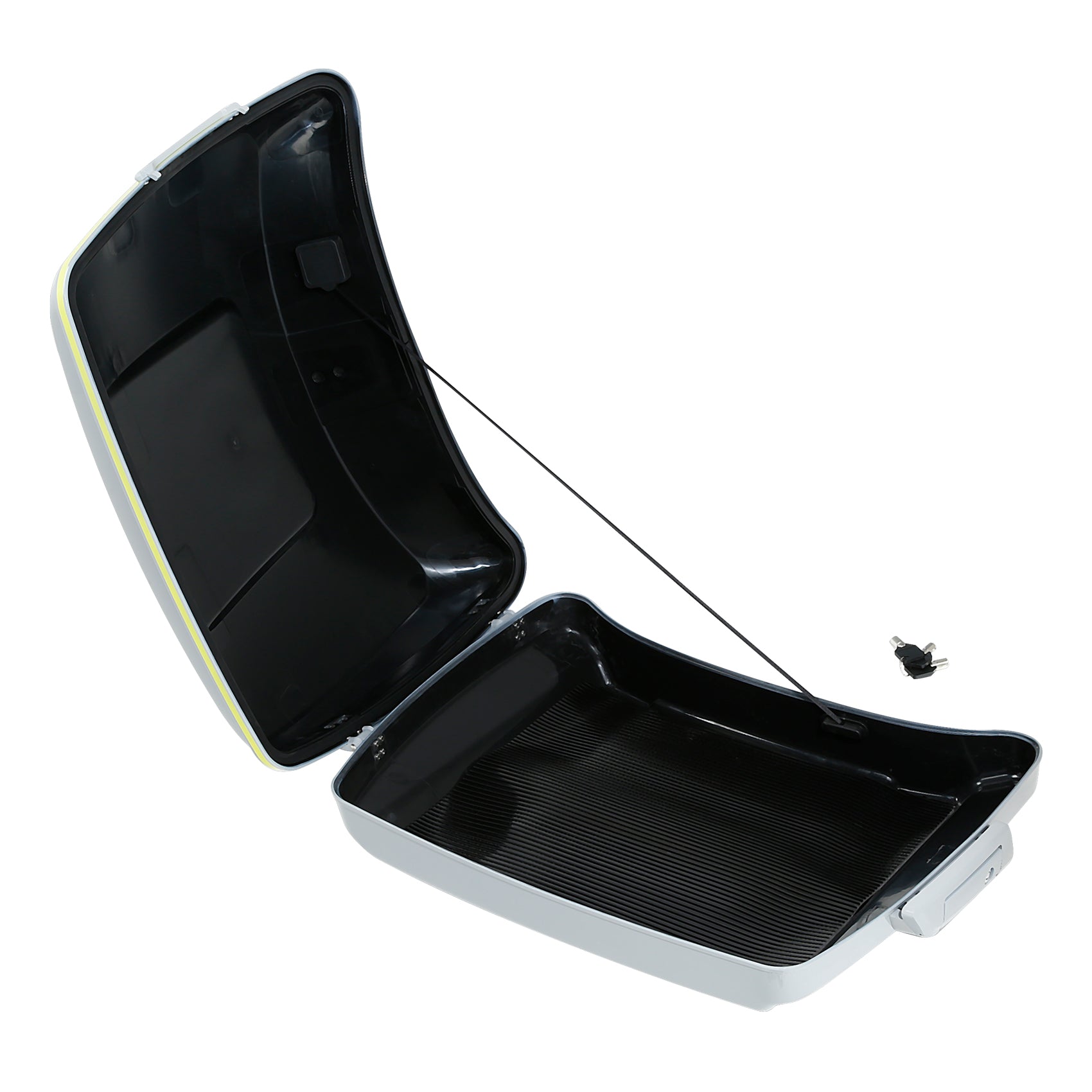 HR3 Apple Green / White Gray 5.5" Razor Style Touring Trunk Luggage For 14-24 Harley Touring