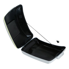 HR3 Apple Green / White Gray 5.5" Razor Style Touring Trunk Luggage For 14-24 Harley Touring