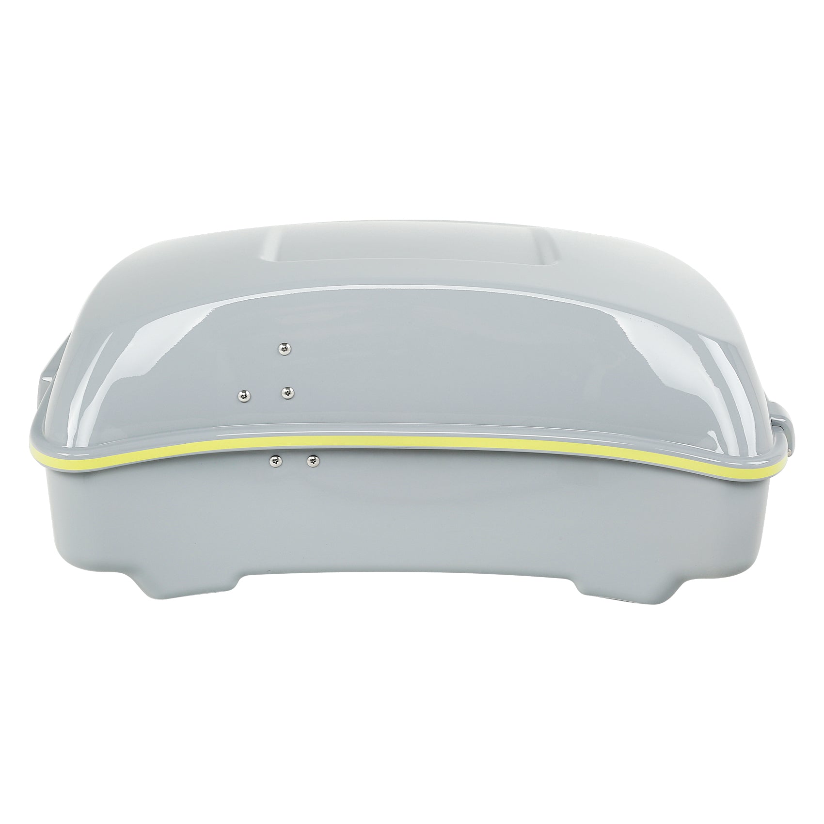 HR3 Apple Green / White Gray 10.7" Chopped Style Touring Trunk Luggage For 14-24 Harley Touring