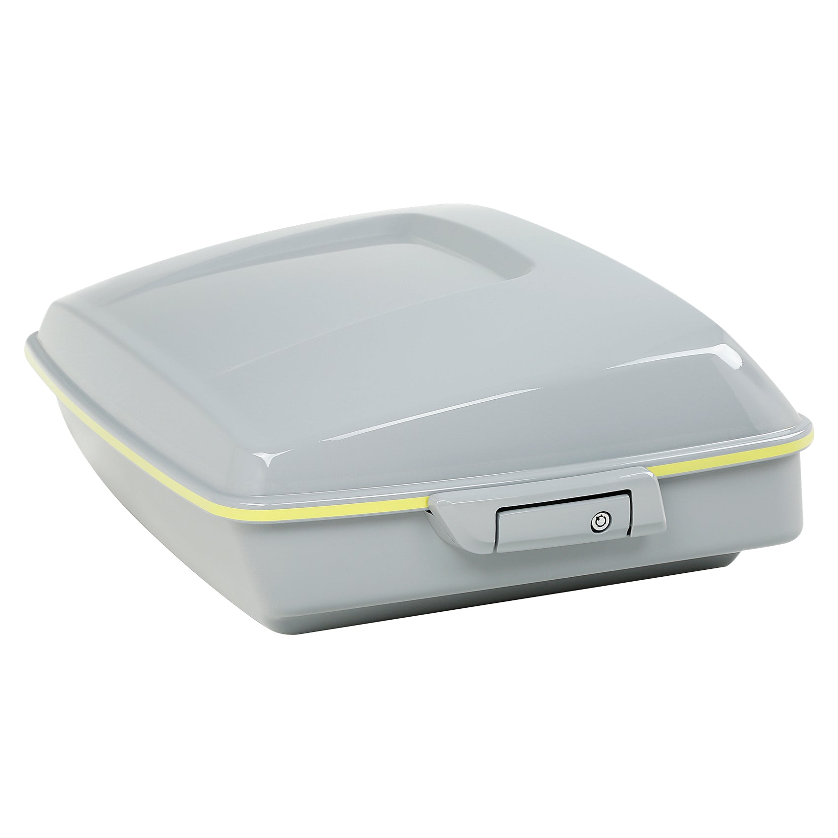 HR3 Apple Green / White Gray 10.7" Chopped Style Touring Trunk Luggage For 14-24 Harley Touring