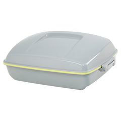 HR3 Apple Green / White Gray 10.7" Chopped Style Touring Trunk Luggage For 14-24 Harley Touring