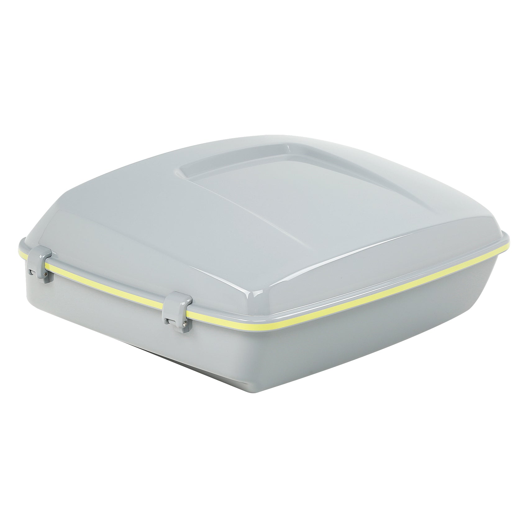 HR3 Apple Green / White Gray 10.7" Chopped Style Touring Trunk Luggage For 14-24 Harley Touring