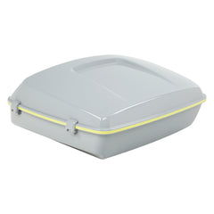 HR3 Apple Green / White Gray 10.7" Chopped Style Touring Trunk Luggage For 14-24 Harley Touring