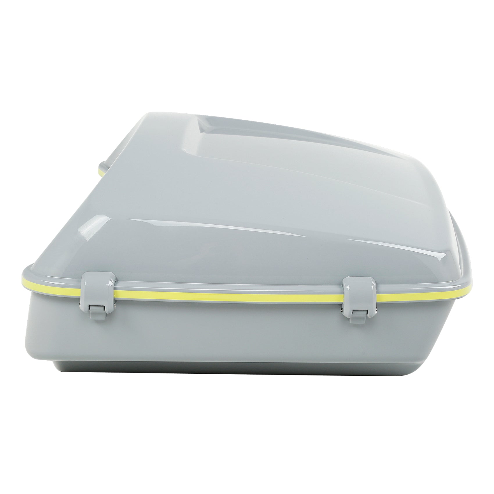 HR3 Apple Green / White Gray 10.7" Chopped Style Touring Trunk Luggage For 14-24 Harley Touring