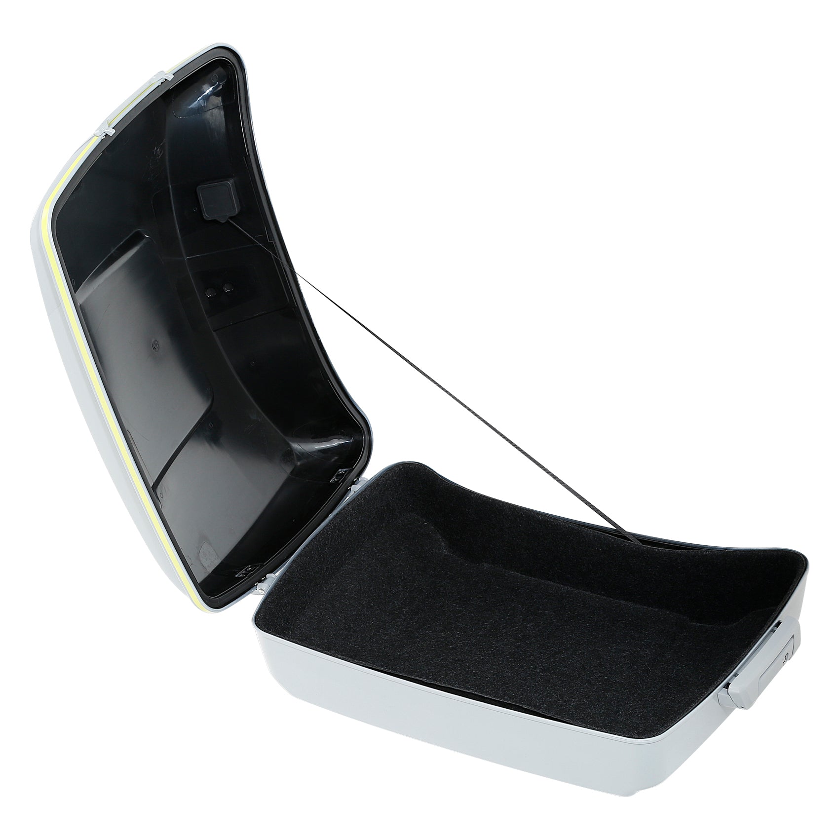 HR3 Apple Green / White Gray 10.7" Chopped Style Touring Trunk Luggage For 14-24 Harley Touring