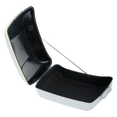 HR3 Apple Green / White Gray 10.7" Chopped Style Touring Trunk Luggage For 14-24 Harley Touring