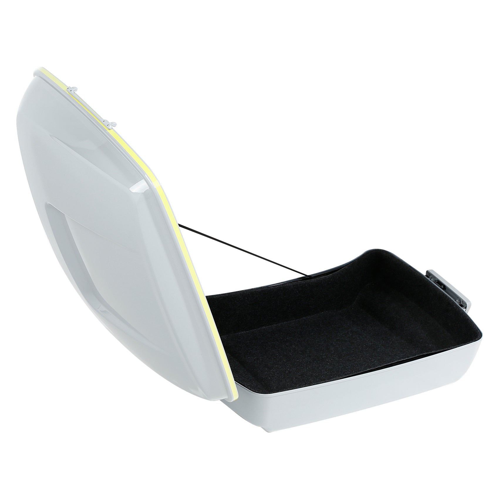 HR3 Apple Green / White Gray 10.7" Chopped Style Touring Trunk Luggage For 14-24 Harley Touring