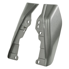 HR3 Billet Silver / Vivid Black Mid-Frame Air Deflectors For Harley Touring and Trike Models 09-24