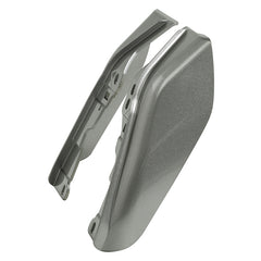 HR3 Billet Silver / Vivid Black Mid-Frame Air Deflectors For Harley Touring and Trike Models 09-24
