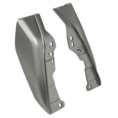 HR3 Billet Silver / Vivid Black Mid-Frame Air Deflectors For Harley Touring and Trike Models 09-24