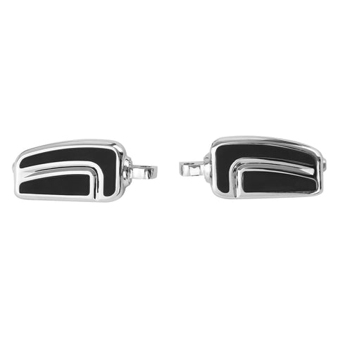 Santee Highway Male Mount Footpeg Footrest Gloss Black Chrome Fit For Harley Touring Sportster