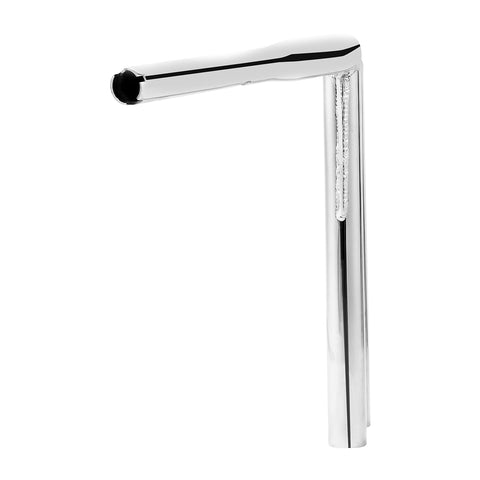 Santee 12" Rise 1.25" T-Bar Straight-Up Handlebar Chrome Gloss Black Fit For Harley 3.5 C to C Hole