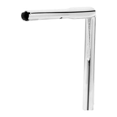 Santee 10" Rise 1.25" T-Bar Straight-Up Handlebar Chrome Gloss Black Fit For Harley 3.5 C to C Hole