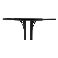 Santee 10" Rise 1.25" T-Bar Straight-Up Handlebar Chrome Gloss Black Fit For Harley 3.5 C to C Hole