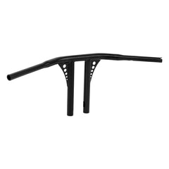 Santee 10" Rise 1.25" T-Bar Straight-Up Handlebar Chrome Gloss Black Fit For Harley 3.5 C to C Hole