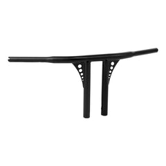Santee 10" Rise 1.25" T-Bar Straight-Up Handlebar Chrome Gloss Black Fit For Harley 3.5 C to C Hole