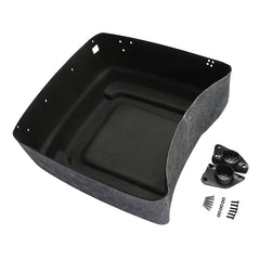 HR3 Billet Silver / Vivid Black 2017RGU King Size Touring Trunk Luggage with Speaker Cut Outs For 14-24 Harley Touring