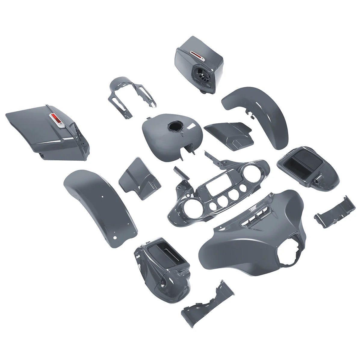 HR3 Gunship Gray Complete Body Fairing Kit For Harley CVO Street Glide FLHXSE 14-23