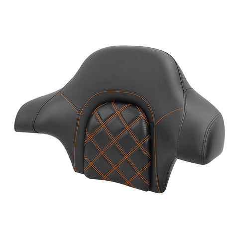 C.C. RIDER Touring Seat Driver Passenger Seat With Backrest For Harley Glide Street Glide Road King Road Glide Electra Glide, Black Red, 2014-2023