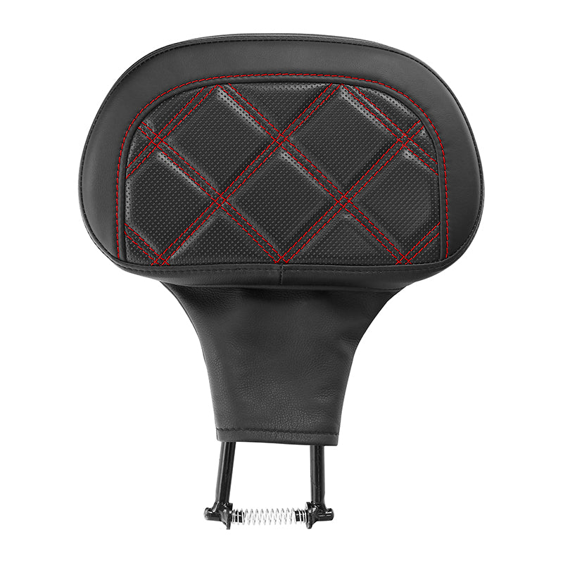 C.C. RIDER Touring Seat Driver Passenger Seat With Backrest For Harley Glide Street Glide Road King Road Glide Electra Glide, Black Red, 2014-2023