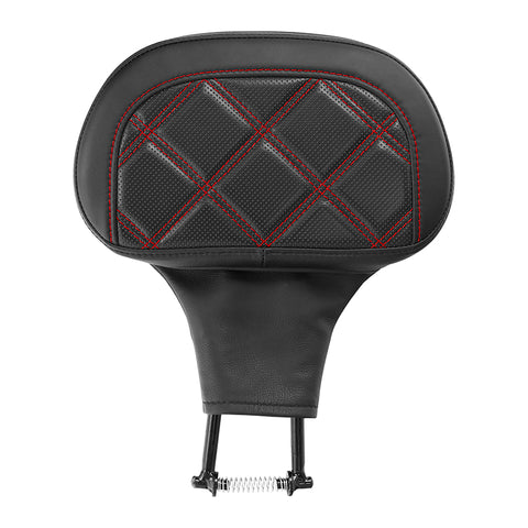 C.C. RIDER Touring Seat Driver Passenger Seat With Backrest For Harley Glide Street Glide Road King Road Glide Electra Glide, Black Red, 2014-2023