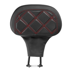 C.C. RIDER Touring Seat Driver Passenger Seat With Backrest For Harley Glide Street Glide Road King Road Glide Electra Glide, Black Red, 2014-2023