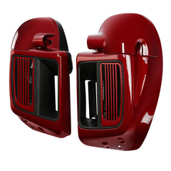 HR3 Velocity Red Sunglo Vented Lower Fairing Kit For Harley Touring Models 2014-2023 (Fits water cooled models)