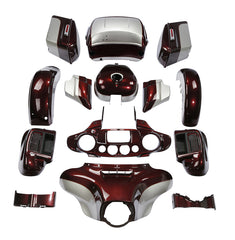 HR3 Twisted Cherry / Silver Fortune Complete Body Fairing Kit For Harley Ultra Limited FLHTK 14-23