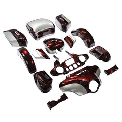 HR3 Twisted Cherry / Silver Fortune Complete Body Fairing Kit For Harley Ultra Limited FLHTK 14-23
