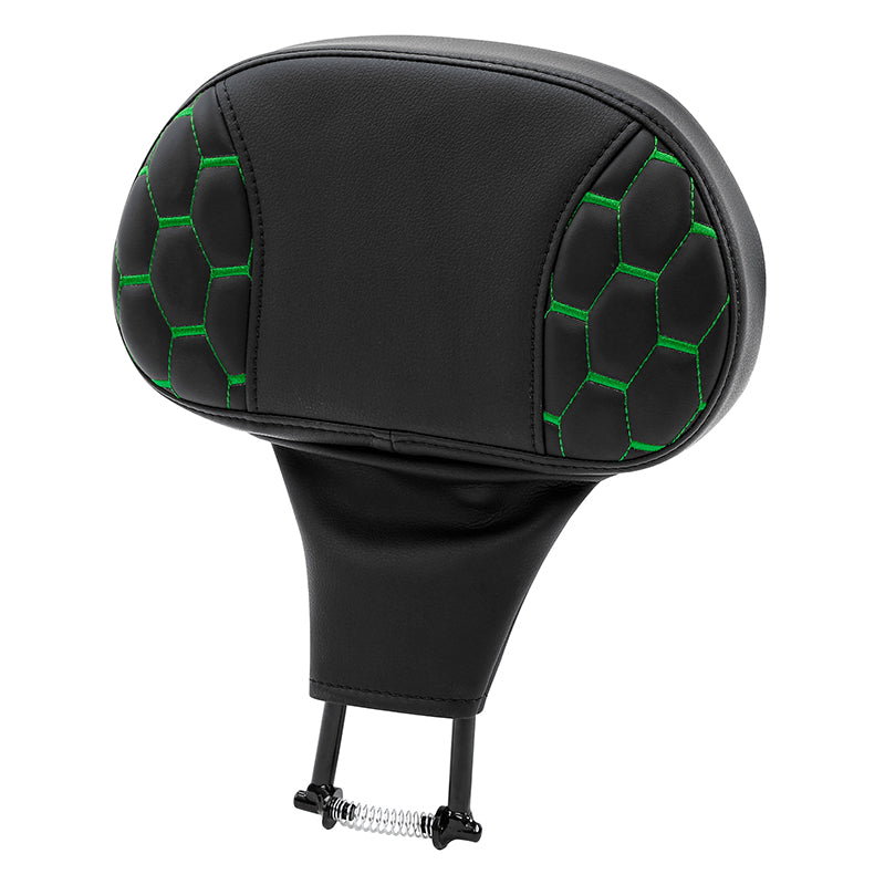 C.C. RIDER Rider Backrest 2 Up Seat Driver Backrest Pad For Harley Touring CVO Street Glide Road Glide Electra Glide Road King, 1988-2025