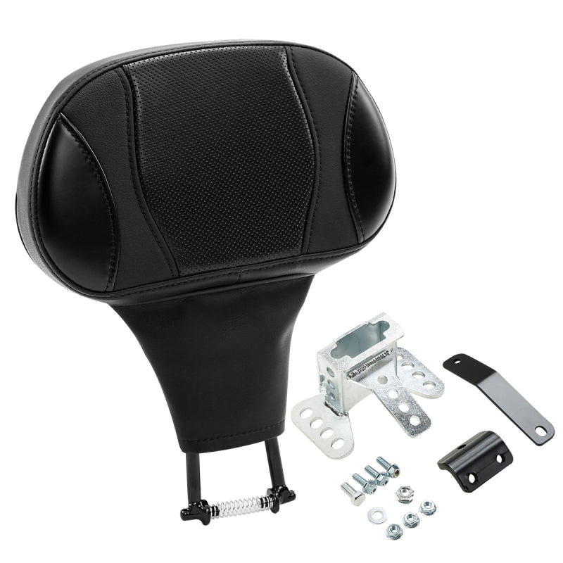 C.C. RIDER Rider Backrest 2 Up Seat Driver Backrest Pad For Harley Touring CVO Street Glide Road Glide Electra Glide Road King, 1988-2025