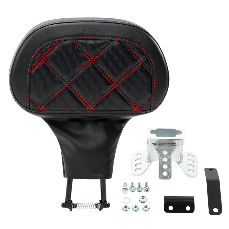 C.C. RIDER Rider Backrest 2 Up Seat Driver Backrest Pad Aztec For Harley Touring CVO Street Glide Road Glide Electra Glide Road King, 1988-2025