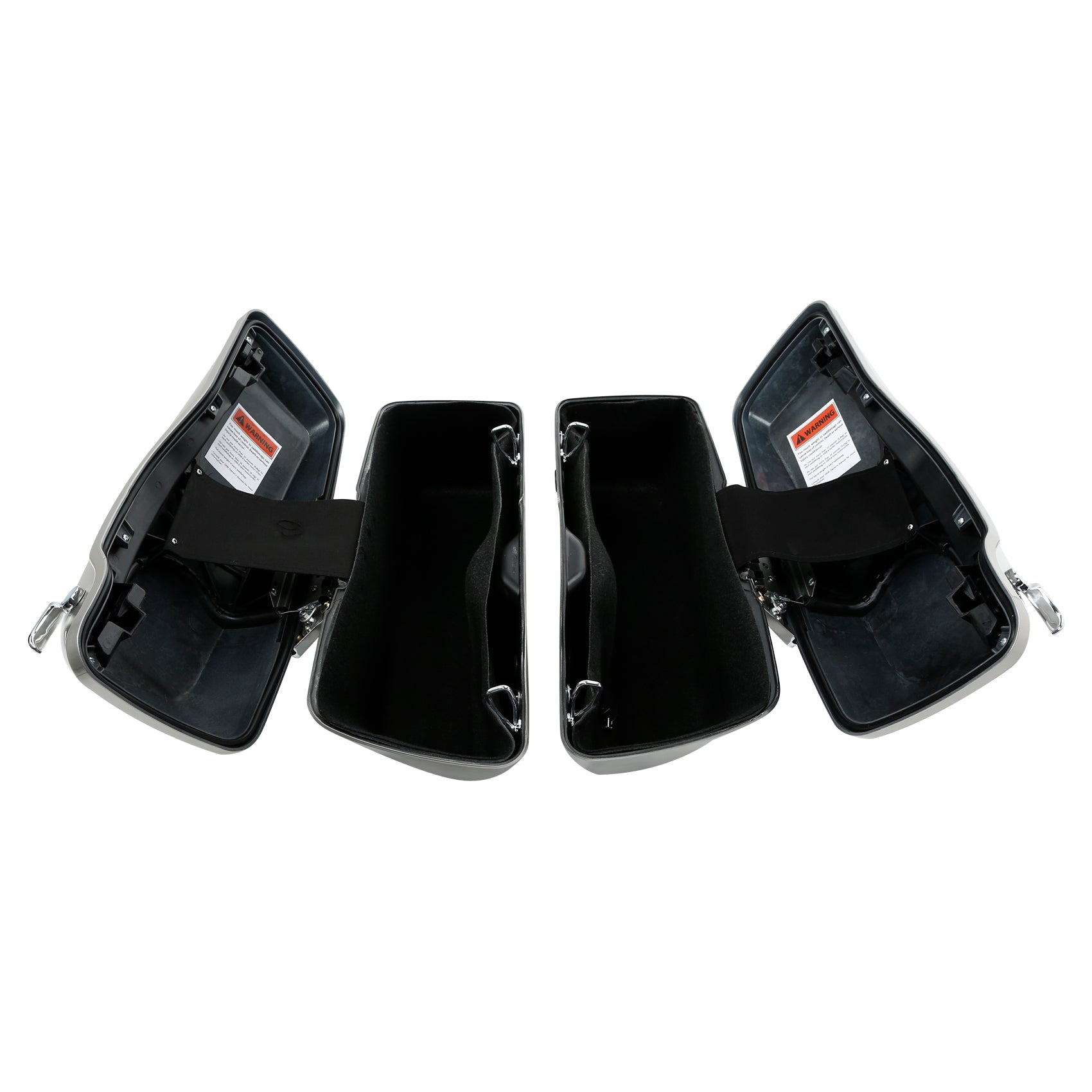 HR3 Silver Fortune Hard Saddlebags Harley Hard Bags (Regular) For 14-23 Harley Touring