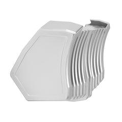 HR3 Candy Red / Silver Honeycomb Fade Harley Oil Cooler Cover For Harley Touring 2017-2023