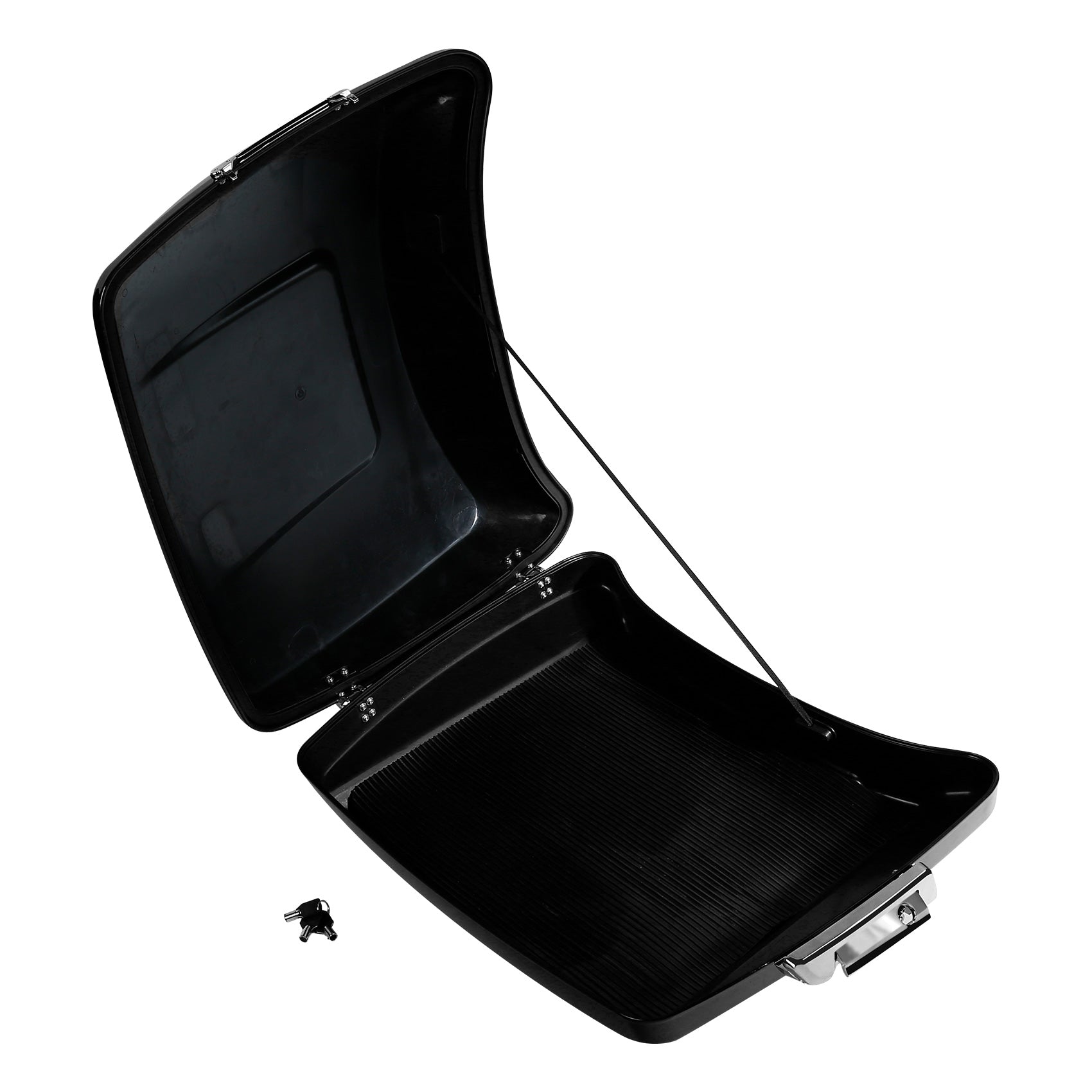 HR3 Black Tempest 5.5" Razor Style Touring Trunk Luggage For 14-24 Harley Touring