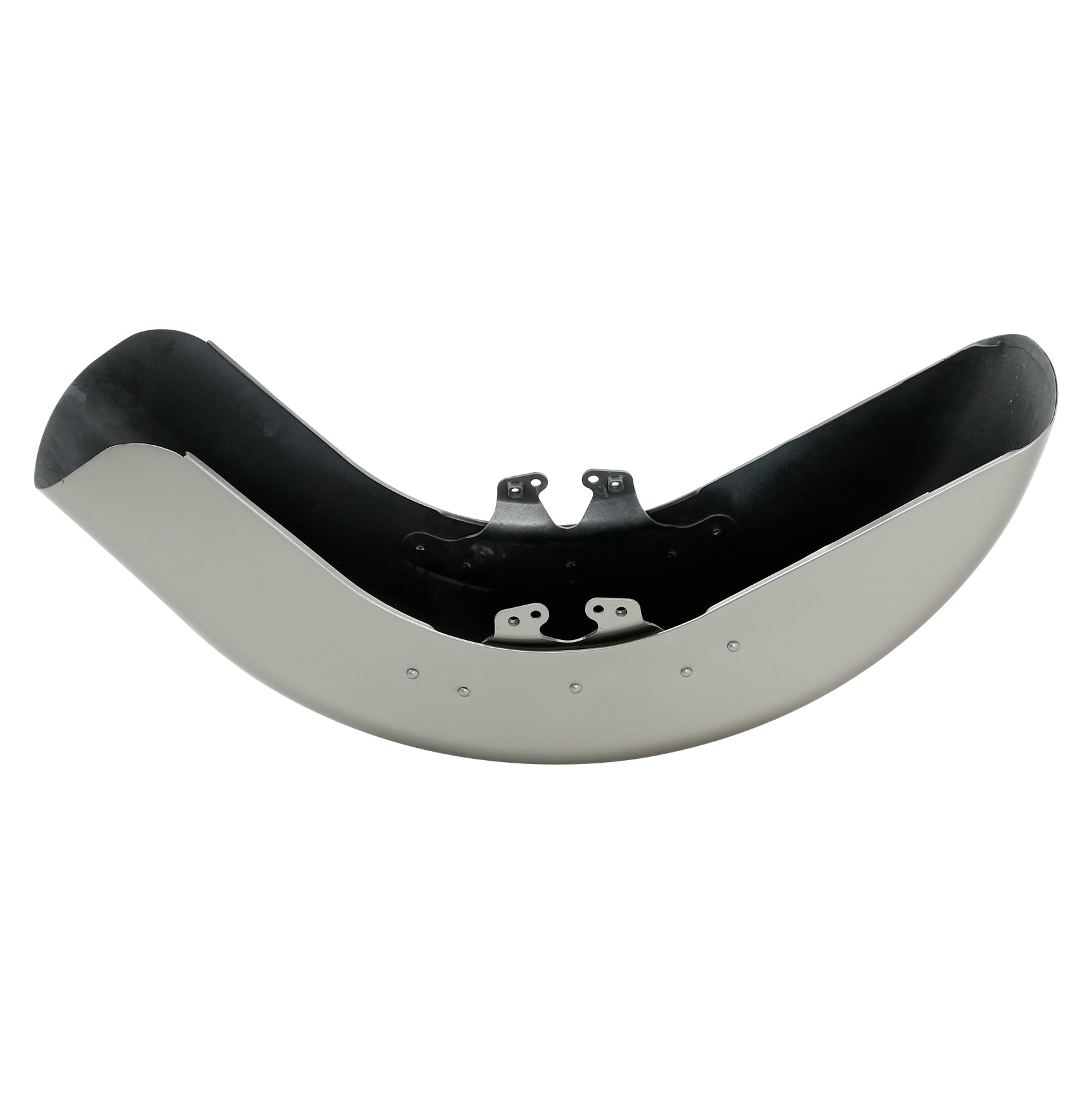 HR3 Silver Fortune Motorcycle 18" Wide Tire Front Mudguard Fender For Harley Touring Models 2014-2023