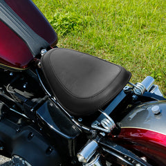 C.C. Rider Alcantara Solo Spring Seat for Harley Dyna Super Glide/Wide Glide 2007-2017 (Black Stitching)