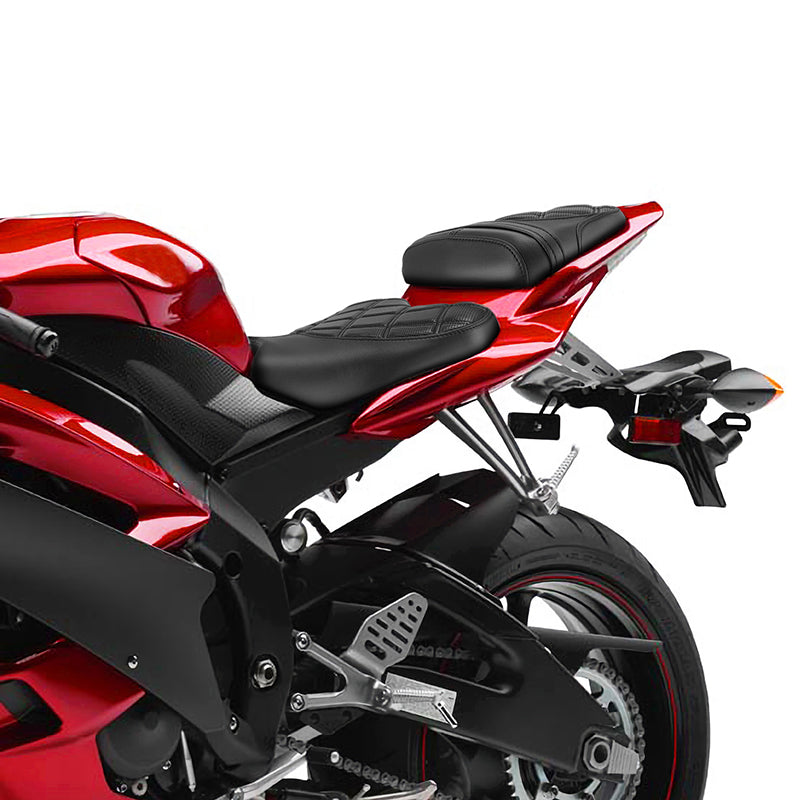 C.C. RIDER YZF R6  Front And Rear Seat Fit For YAMAHA R6 Black Diamond Stitching, 2006, 2007
