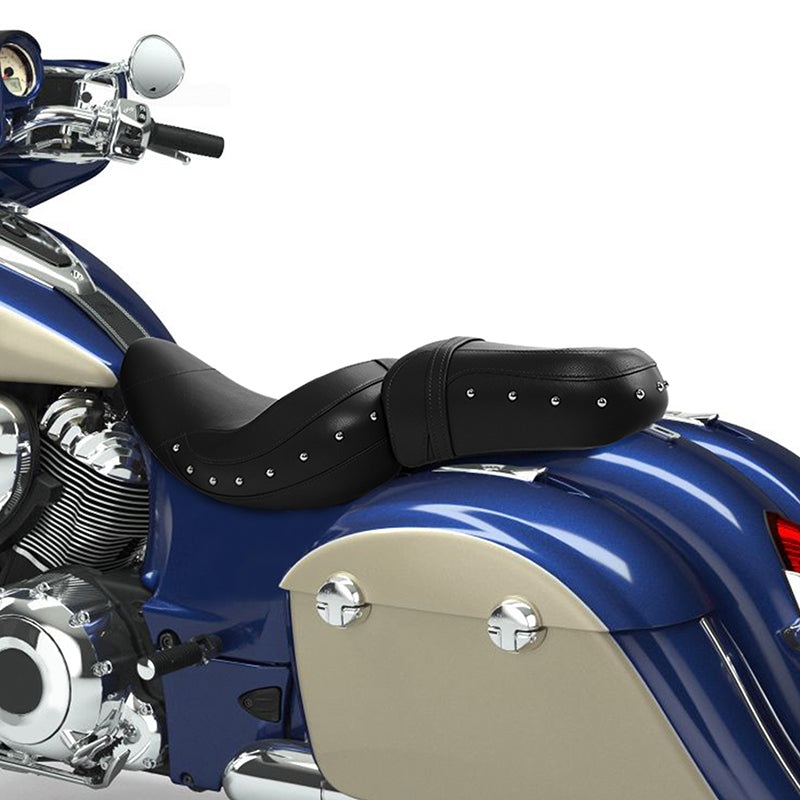 C.C. RIDER Indian Seat 2 Piece 2 Up Seat With Backrest For Indian Chieftain Dark Horse Chieftain Limited Chieftain Elite Springfield, 2014-2025