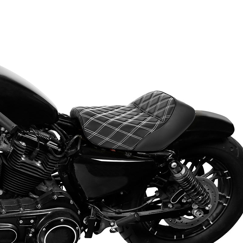 C.C. RIDER Harley Sportster Seat Café Racer Seat Diamond For Sportster Iron 883 Iron1200 XL883 XL1200, 2010-2023