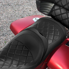 C.C.RIDER Indian Chieftain 2 Up Seat Touring Motorcycle Seat Diamond Stitching, 2014-2025